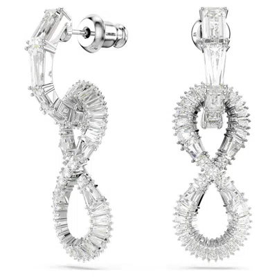 Swarovski Hyperbola Drop Earrings In White