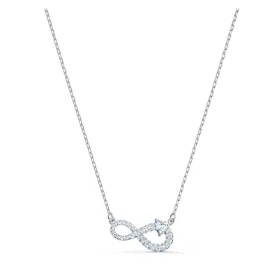 Swarovski Infinity Necklace In 白色