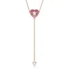 Swarovski Hyperbola Heart Y Pendant Necklace In Brown