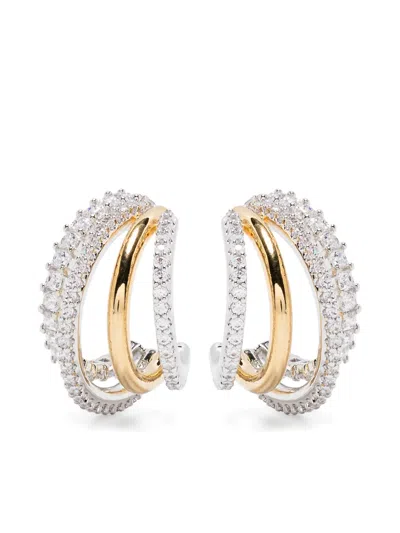 Swarovski Hyperbola Hoop Earrings In Silver