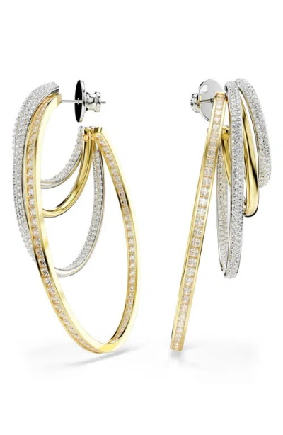Swarovski Hyperbola Hoop Earrings In Silver