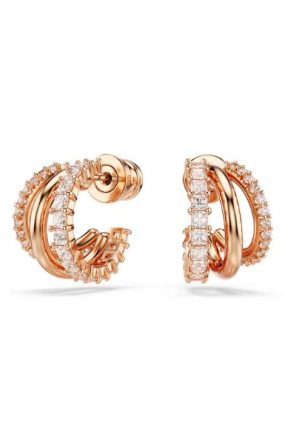 Swarovski Hyperbola Hoop Earrings In White