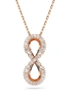 Swarovski Hyperbola Infinity Pendant Necklace In White