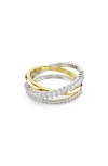 Swarovski Hyperbola Crystal Multi Row Ring In White
