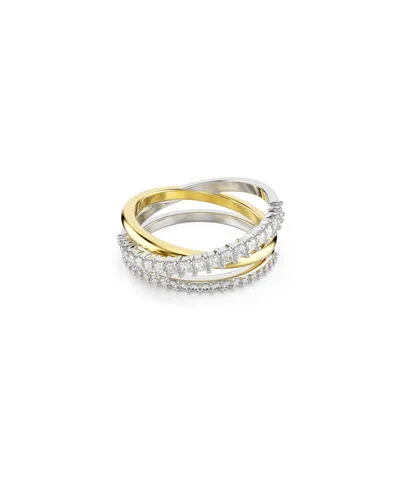 SWAROVSKI HYPERBOLA MIXED METAL FINISH RING