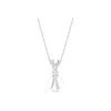 Swarovski Hyperbola Pendant 2 Band Rhodium Shiny White In White