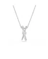 Swarovski Hyperbola Pendant, Mixed Cuts, Twist, White Necklace In Silver