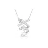 Swarovski Hyperbola Pendant Spin Rhodium Shiny Clear In Silver Tone