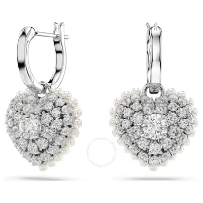 Swarovski Hyperbola Pierced Earrings Rhodium Shiny White