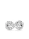 Swarovski Rhodium-plated Baguette Crystal Infinity Statement Ring