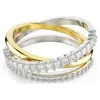 Swarovski Hyperbola Crystal Multi Row Ring In Weiss