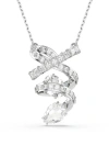 Swarovski Hyperbola Spiral Pendant Necklace In White