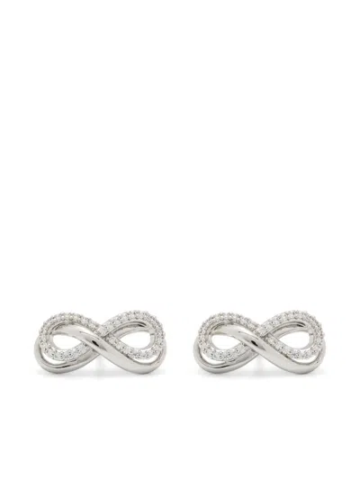 Swarovski Hyperbola Stud Earrings In White