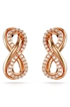 Swarovski Hyperbola Zirconia Stud Earrings In White