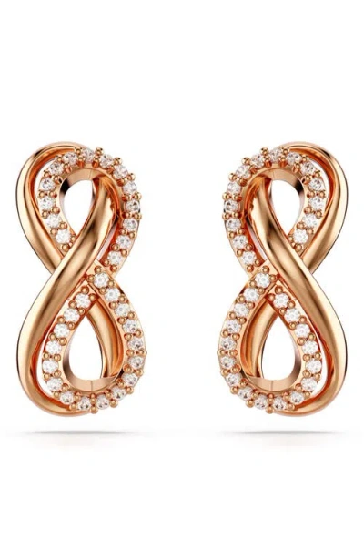 Swarovski Hyperbola Zirconia Stud Earrings In White