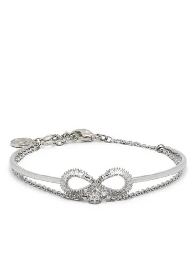 Swarovski Hyperbola Zirconium-embellished Bangle In Silver