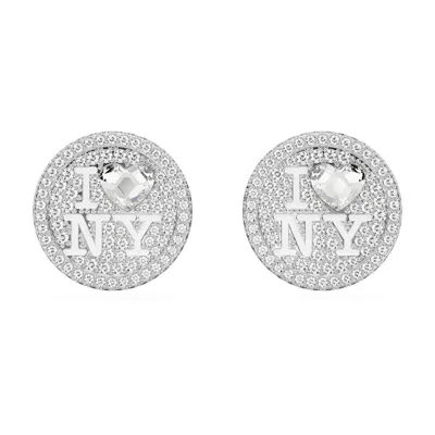 Swarovski I Love Ny Stud Earrings In White
