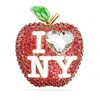 Swarovski I Love Ny Tack Pin In Red