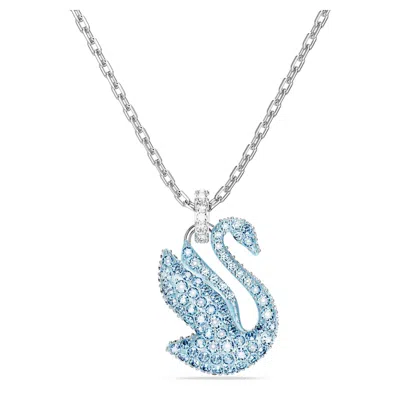 Swarovski Iconic Swan Pendant In Blue