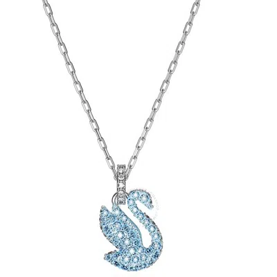 Swarovski Iconic Swan Pendant Xxs Swan Rhodium Shiny Recreated Ice Blue
