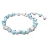 Swarovski Icy Blue Crystal Bracelet With Rhodium-plated Design