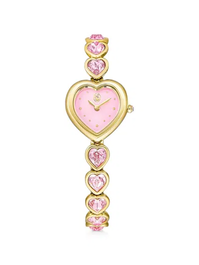 Swarovski Idyllia Heart Watch In Gold