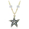Swarovski Idyllia F Pendant Starfish Gold Shiny Multi In 藍色