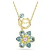 Swarovski Idyllia Crystal Flower Pendant Necklace In Blue
