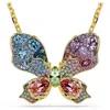 Swarovski Idyllia Multicolored Crystal Butterfly Necklace In Gold