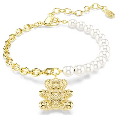 Swarovski Idyllia Pearl-embellished Bracelet In Gold