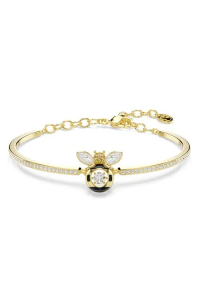 Swarovski Idyllia Bee Charm Bangle Bracelet In Metallic