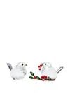 Swarovski Idyllia Bird Couple And Berries Figurine In Transparent