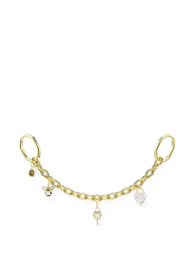 Swarovski Idyllia Charm-embellished Chain Bag Strap In Gold