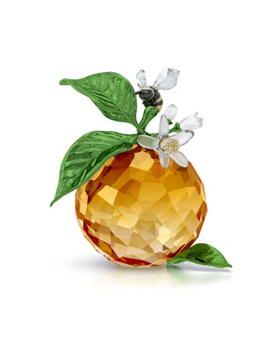 Swarovski Idyllia Clementine And Bee Figurine In Orange