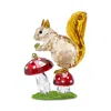 Swarovski Idyllia Collection Squirrel And Mushroom Crystal Figurine In Multi