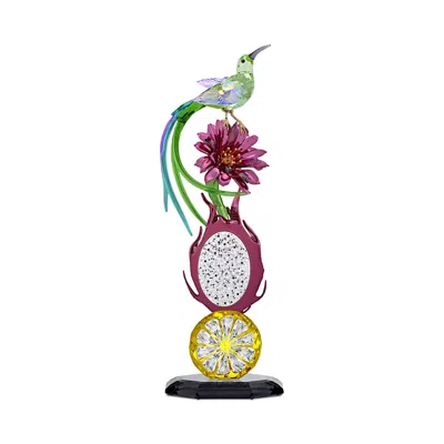 Swarovski Idyllia Collection Sugarbird Dragon Crystal Figurine In Red