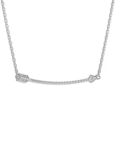 Swarovski Idyllia Crystal & Cubic Zirconia Arrow Collar Necklace, 14.87-17.75 In Silver
