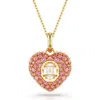 Swarovski Women's Hyperbola Goldtone, Crystal & Imitation Pearl Heart Pendant Necklace In Pink