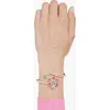 Swarovski Idyllia Crystal Flower Open Bangle In Multicolored