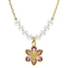 Swarovski Idyllia Pendant Necklace, 14.9-17.8 In Gold