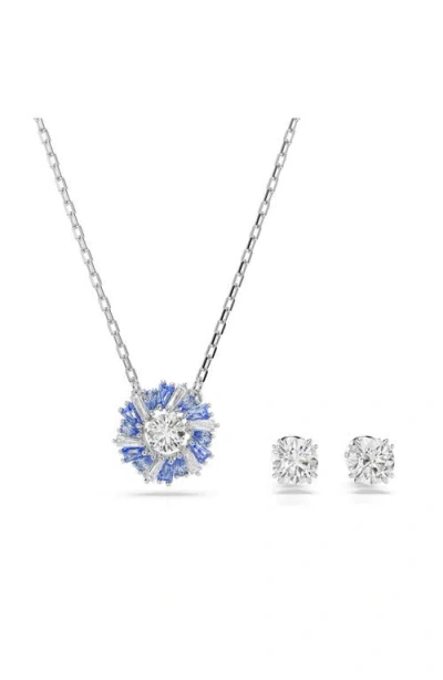 Swarovski Idyllia E Set Sd Rhodium Shiny Blue
