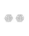 Swarovski Womens White Idyllia Rhodium-plated And Zirconia Stud Earrings In Silver