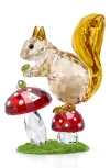 Swarovski Idyllia Crystal Squirrel & Mushrooms In Multicolored