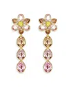 Swarovski Idyllia Multicolored Mixed Cuts Drop Earrings In Multi