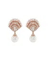 Swarovski Idyllia E Pierced Earrings Drop Pearl Sd Rose Gold Shiny White In White/rose Gold