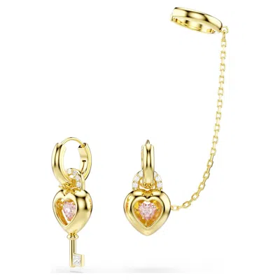 Swarovski Idyllia Drop Earrings With Ear Cuff In Gold