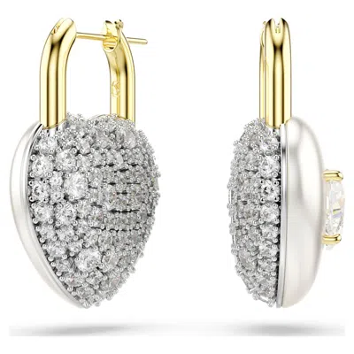 Swarovski Idyllia Heart Drop Earrings In Gold