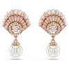Swarovski Idyllia E Pierced Earrings Drop Pearl Sd Rose Gold Shiny White In White