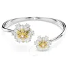 Swarovski Idyllia E Bangle Rhodium Shiny Yellow In Silver Tone