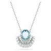 Swarovski Idyllia E Necklace Rhodium Shiny Blue In Blue
